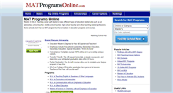 Desktop Screenshot of matprogramsonline.com